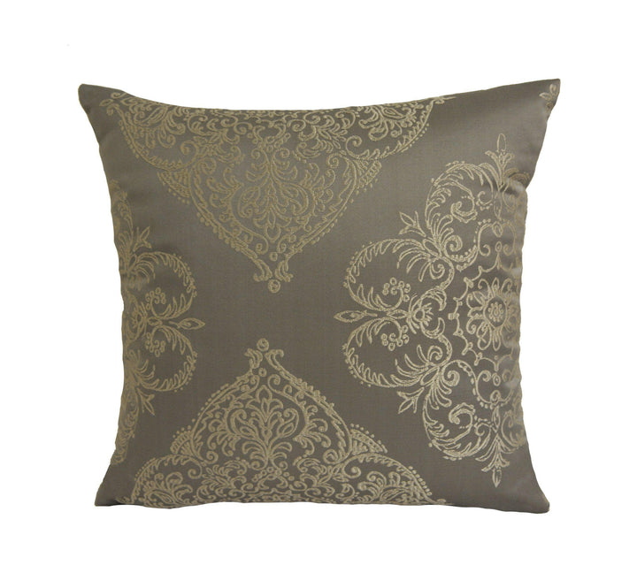 Prestigious - Adella - Taupe - Majestic Metallic Baroque Cushion Cover - Handmade Throw Pillow Designer Home Decor.