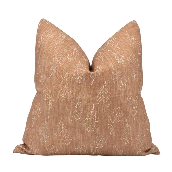 Andrew Martin - Noble Oak - Autumn - Rustic Elegant Oak Leaf Sketch Designer Cushion Cover - Luxury Throw Pillow - Handmade Home Decor.