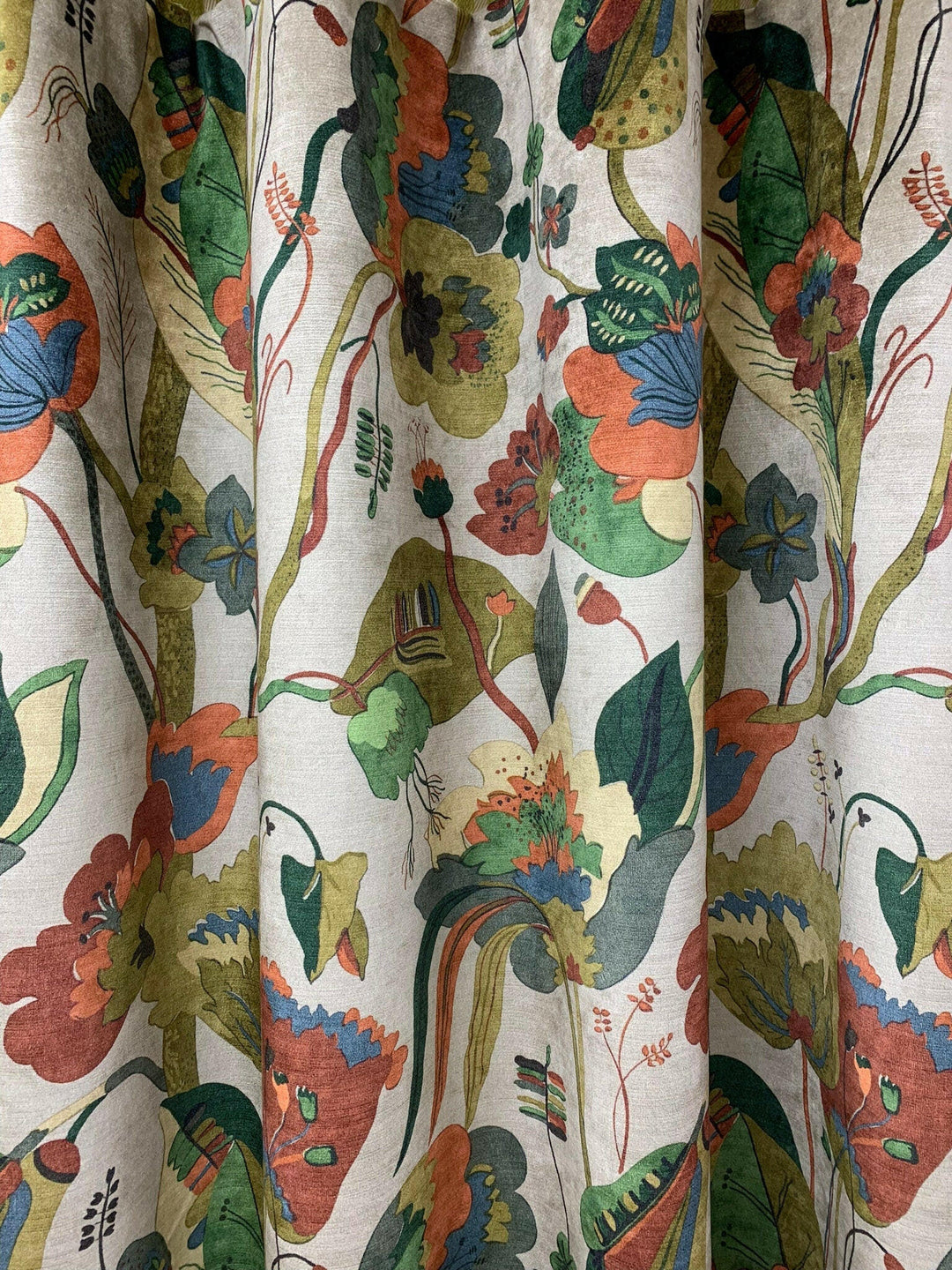 G P & J Baker - California Velvet Fabric - BP10813/4 - Red/Cream -curtains/drapes - Stunning Designer Fabric.