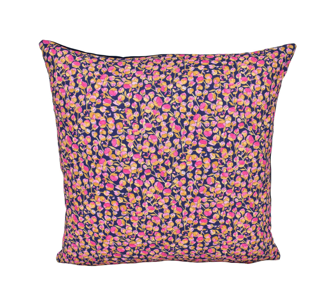 Liberty - Eliza - Blue and Pink - Handmade Cushion Cover Stunning Throw Pillow Designer Home Décor.