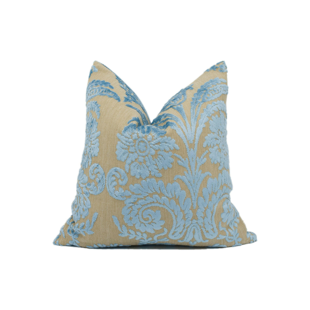 Designers Guild - Ombrione - Lapis - Bright Funky Jacquard Velvet Cushion Cover - Handmade Throw Pillow - Designer Home Décor - NEED NEW PIC.