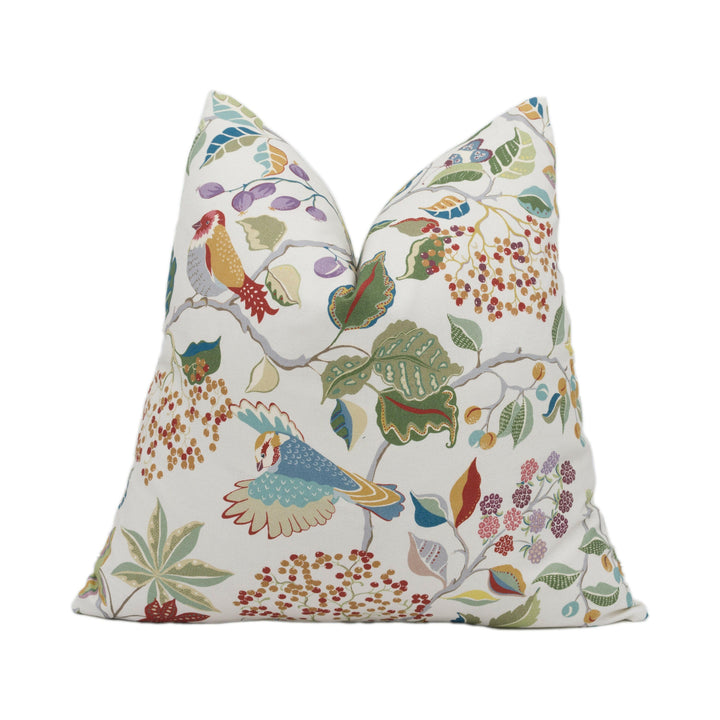 Sanderson - Birds & Berries - Rowan Berry - Stunning Handmade Cushion Cover Throw Pillow Designer Home Décor.