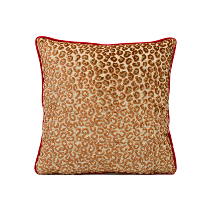 Colefax and Fowler - Wilde - Russet - Glamourous Animal Print Velvet Designer Cushion Cover - Handmade Throw Pillow Luxury Home Décor.