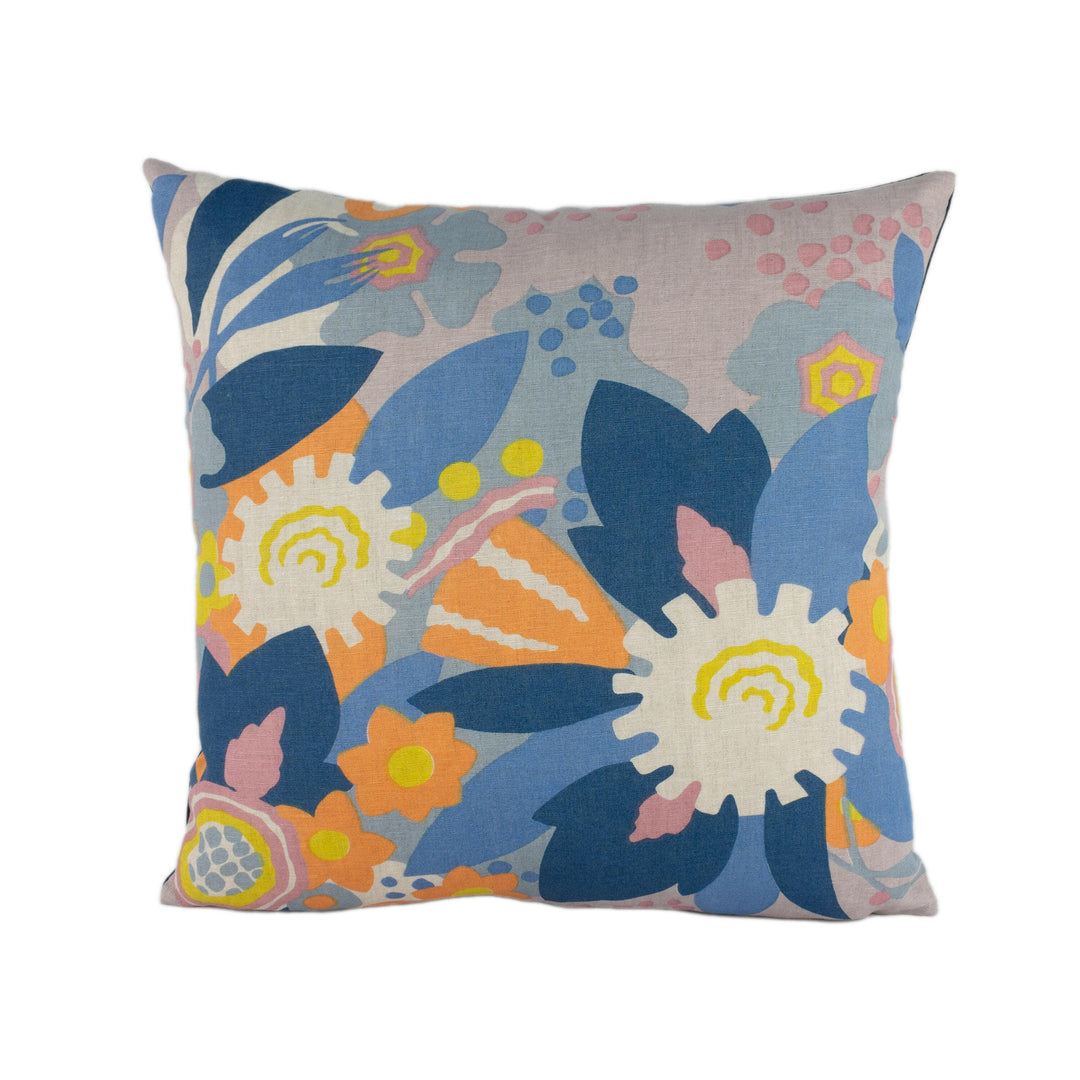 Schumacher - Anita - Lilac &amp; Orange - Exuberant and Sophisticated Floral Designer Cushion Cover - Handmade Throw Pillow Designer Home Decor.