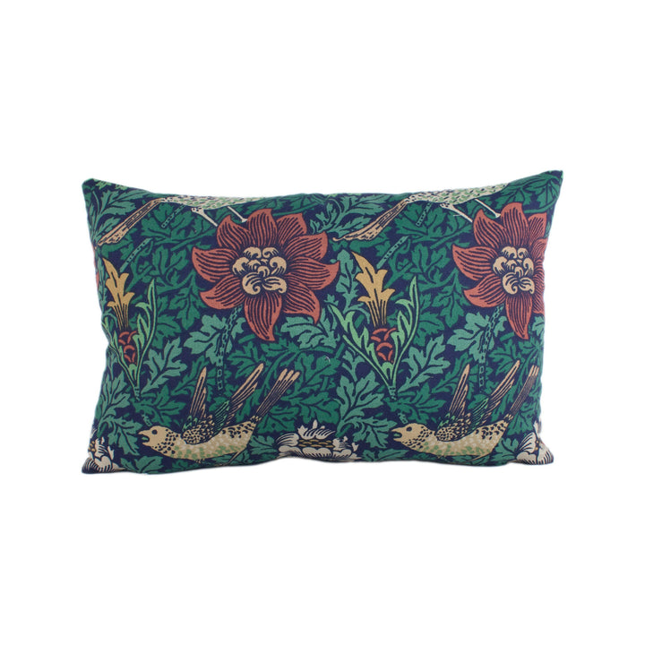 William Morris - Bird &amp; Anemone - Forest / Indigo - Stunning Classic English Designer Cushion Cover Home Décor Throw Pillow.
