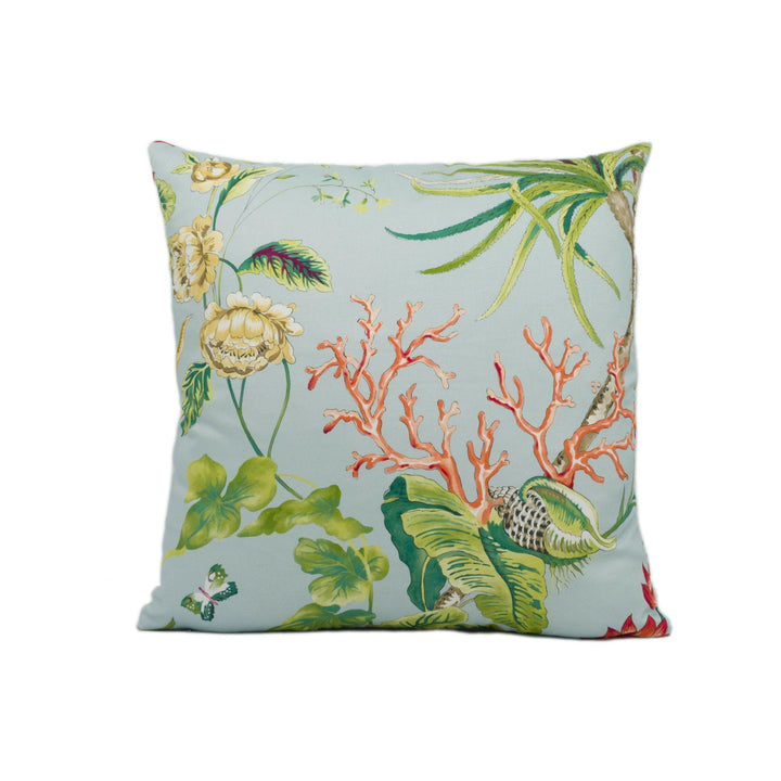Sanderson - Mauritius - Rose / Duck Egg - Stunning Designer Cushion Cover Home Décor Throw Pillow.
