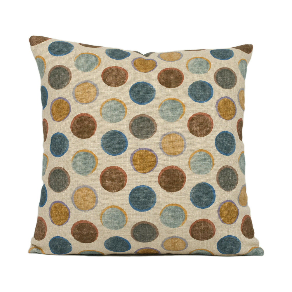 Mulberry - Croquet - Antique - Modern Bold Polka Dot Spots Cushion Cover - Handmade Throw Pillow - Designer Home Décor.
