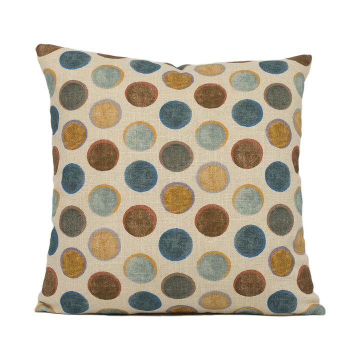 Mulberry - Croquet - Antique - Modern Bold Polka Dot Spots Cushion Cover - Handmade Throw Pillow - Designer Home Décor.