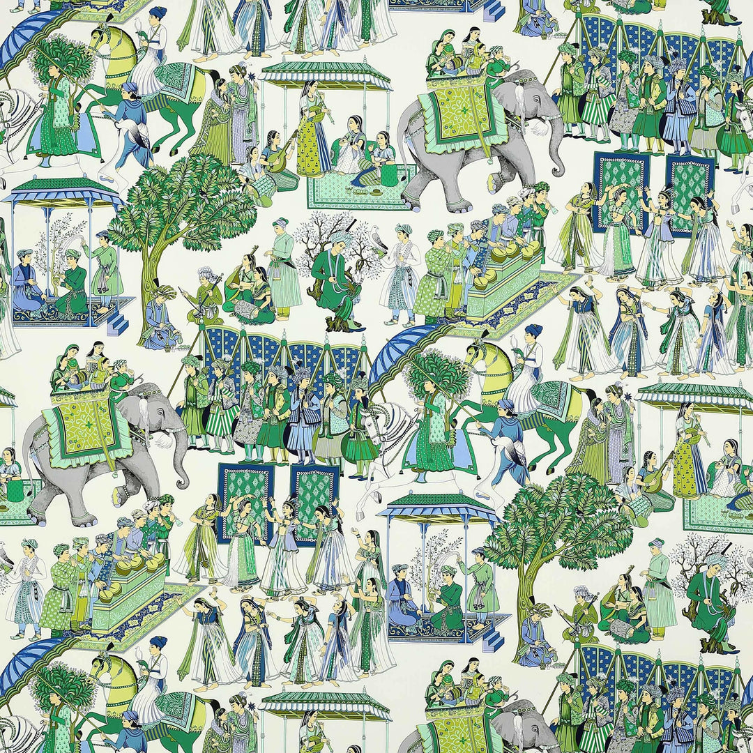 Manuel Canovas - Kalinda - Bleu de Prusse - Made To Measure Professionally Made Roman Blind.