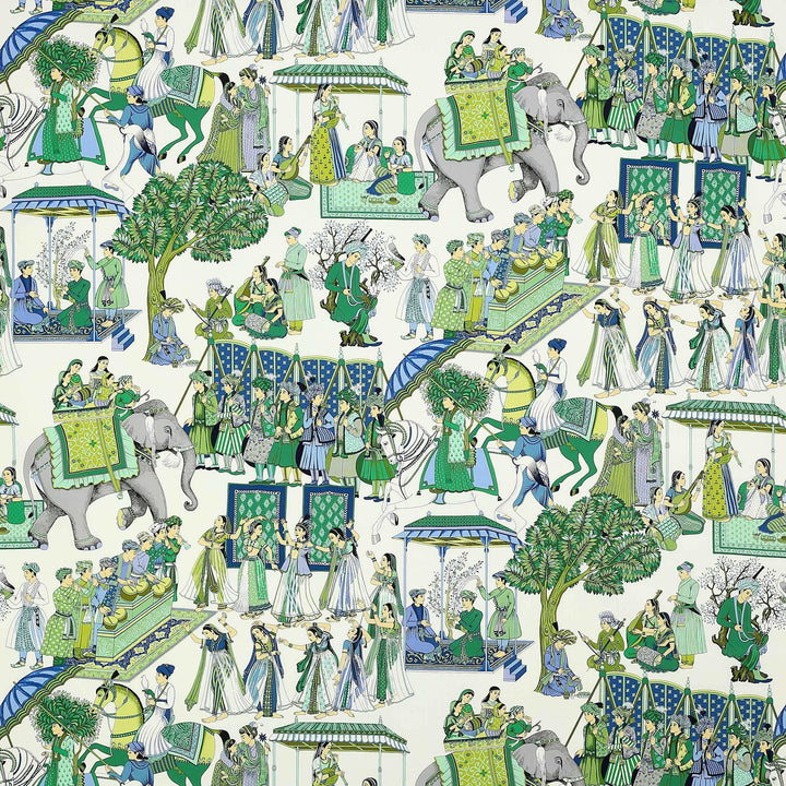 Manuel Canovas - Kalinda - Bleu de Prusse - Made To Measure Professionally Made Roman Blind.