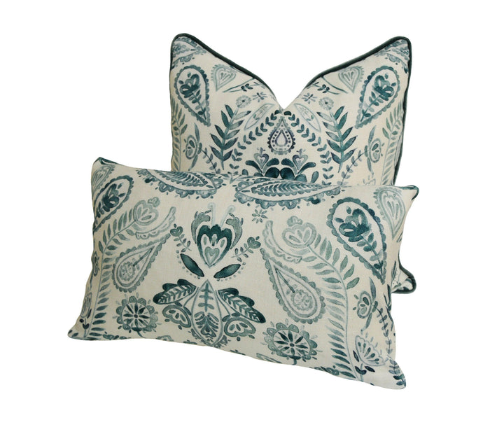 Bluebellgray - Aria - Teal - Cushion Cover Pillow Throw Designer Home Decor.