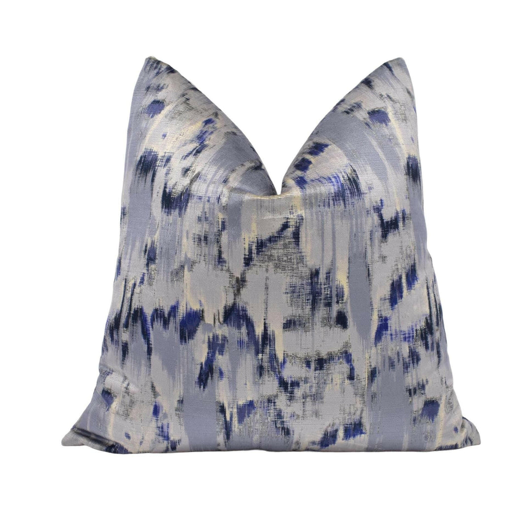 Swaffer - Quartz - 03 Silver Bleu - Fractured Crystal Quartz Designer Velvet Cushion Cover - Luxury Throw Pillow - Handmade Home Decor.