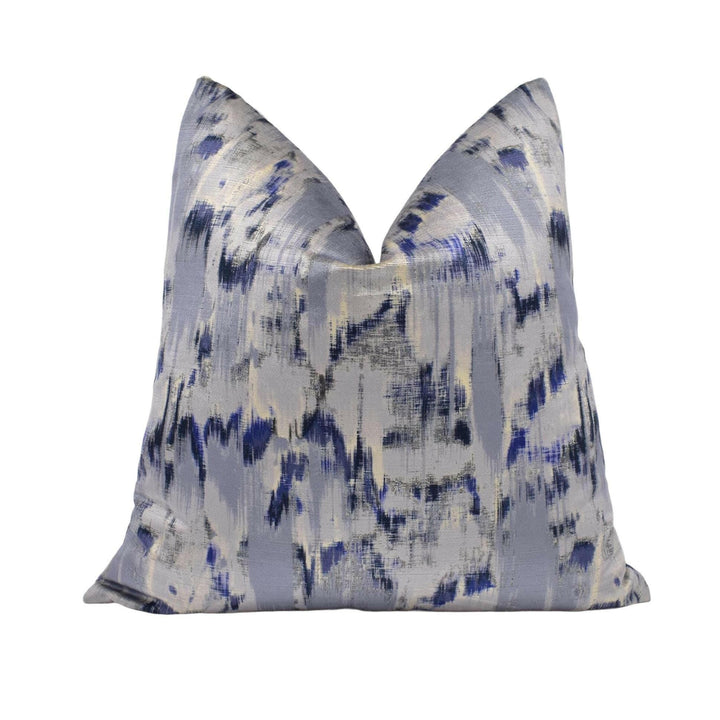 Swaffer - Quartz - 03 Silver Bleu - Fractured Crystal Quartz Designer Velvet Cushion Cover - Luxury Throw Pillow - Handmade Home Decor.