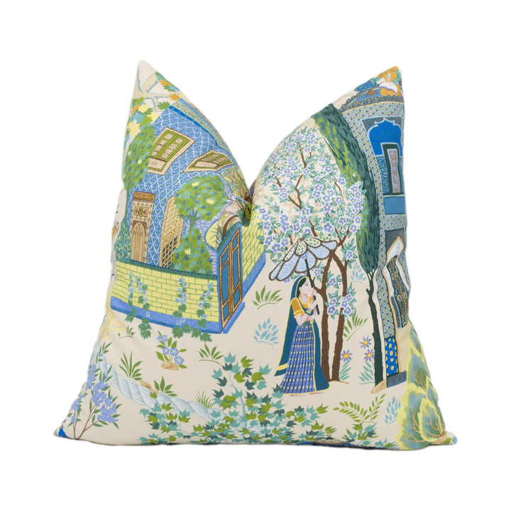 Manuel Canovas - Leyla - Ceylan - Contemporary Silk Road Inspired Designer Cushion Cover - Luxury Throw Pillow - Handmade Home Décor.