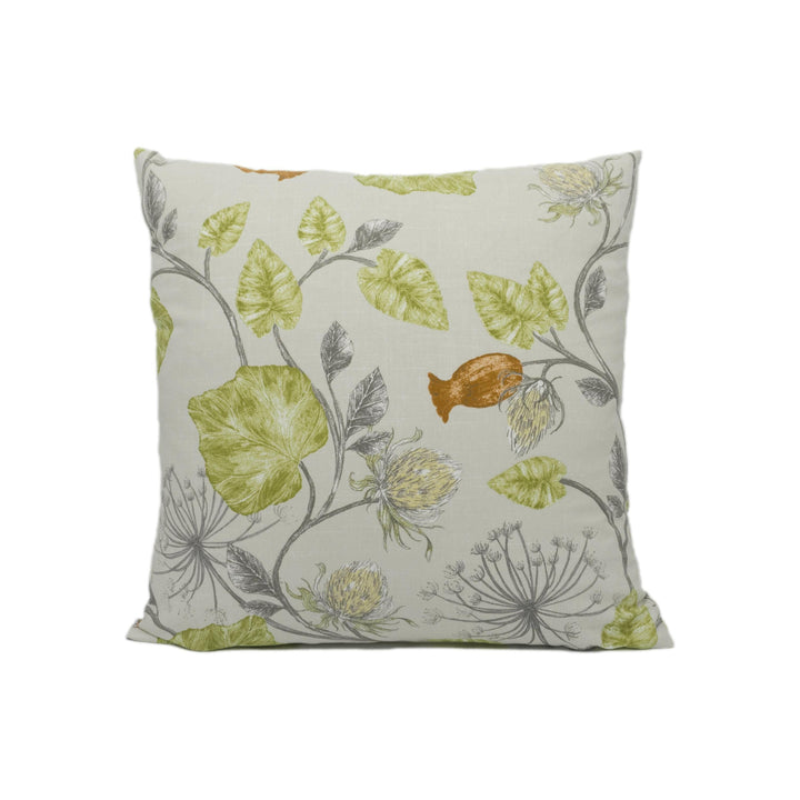 Iliv - Parchment Fern - Delicate Hand Drawn Botanical Floral Cushion Cover - Handmade Throw Pillow - Designer Home Décor.