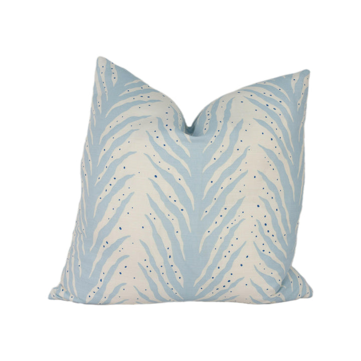 Schumacher - Creeping Fern - Slumber Blue - Fauna Inspired Stripe Designer Cushion Cover - Handmade Throw Pillow - Luxury Home Decor.