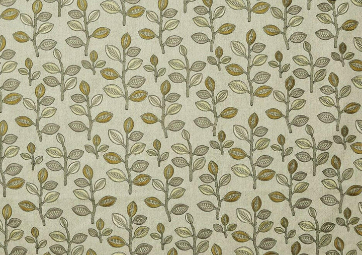 Prestigious - Bourton - Mimosa - Contemporary Embroidered Leaf Cushion Cover - Handmade Throw Pillow Designer Home Decor.