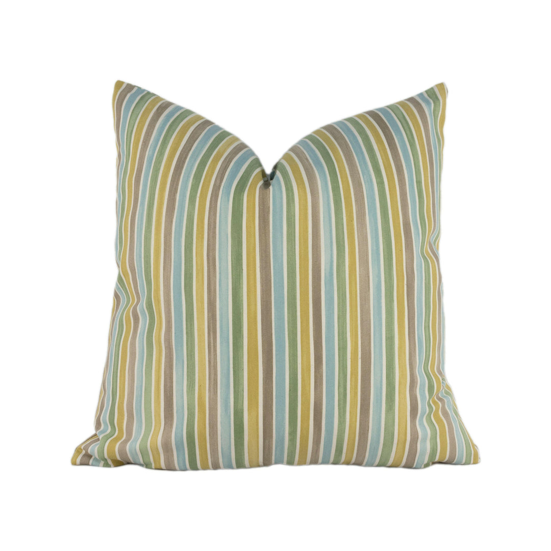 Sanderson / Emma Bridgewater - Polka Stripe - Light Green / Duck Egg - Cushion Cover Throw Pillow Designer Home Decor.
