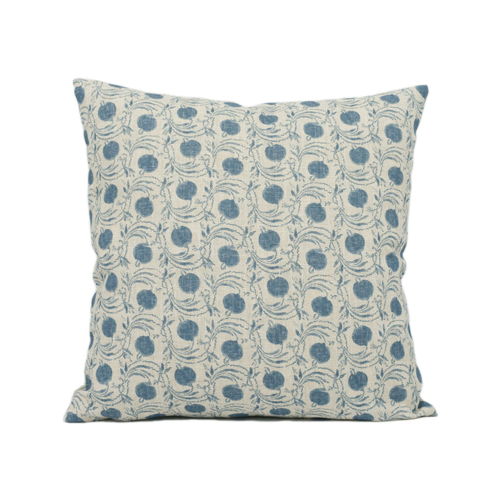 GP & J Baker - Seed Pod - Blue - Small Scale Indian Inspired Designer Cushion Cover - Luxury Throw Pillow - Handmade Home Decor.