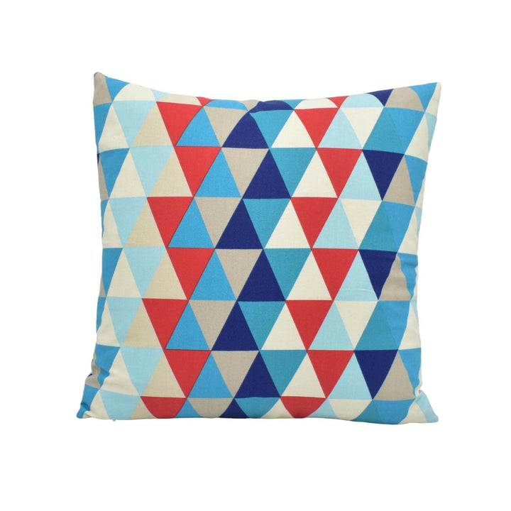 Harlequin - Kaleidoscope - Blue / Multi - Funky Bold Geometric Designer Cushion Cover - Stylish Triangle Throw Pillow - Handmade Home Decor.