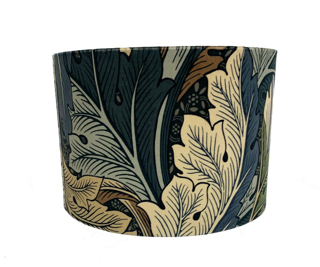 William Morris - Acanthus - Slate Blue / Thyme Velvet - Lampshade Stunning Handmade.
