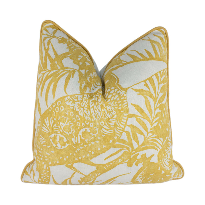 Harlequin - Toco - Ochre - Joyful Batik Style Cushion Cover Throw Pillow Handmade Designer Home Decor.