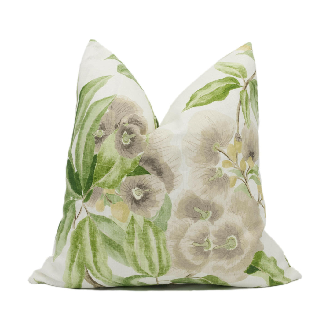 Thibaut - Camellia Garden - Spring on White - Beautiful English Trailing Floral Cushion Cover - Handmade Throw Pillow - Designer Home Décor.