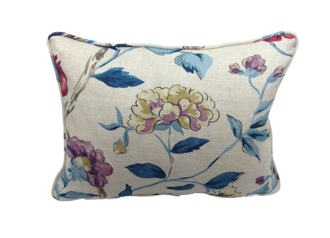 Sanderson - Sissinghurst - Indigo / Ruby - Cushion Cover Throw Pillow Designer Home Decor.