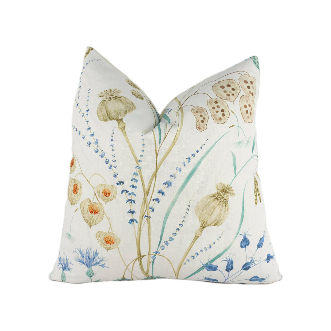 Sanderson - Summer Harvest - Cornflower / Wheat - Stunning Designer Cushion Cover Home Décor Throw Pillow.