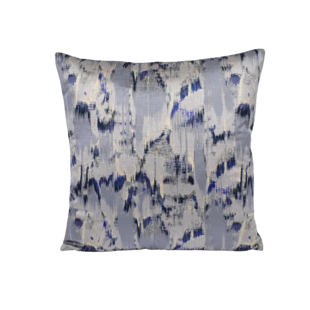 Swaffer - Quartz - 03 Silver Bleu - Fractured Crystal Quartz Designer Velvet Cushion Cover - Luxury Throw Pillow - Handmade Home Decor.