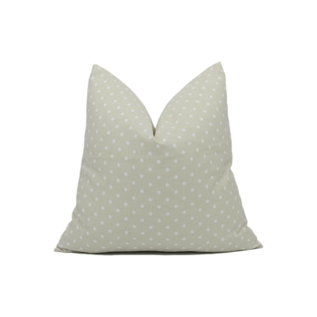Prestigious Textiles - Nancy - Linen - Neutral Beige Polka Dot Cushion Cover - Handmade Throw Pillow - Designer Home Décor.