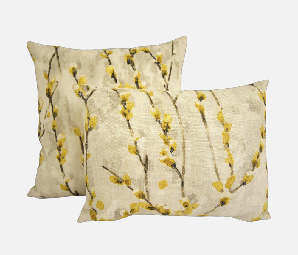 Harlequin - Salice - Mustard - Vibrant Floral Designer Cushion Cover Throw Pillow Handmade Home Decor.