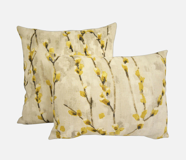 Harlequin - Salice - Mustard - Vibrant Floral Designer Cushion Cover Throw Pillow Handmade Home Decor.