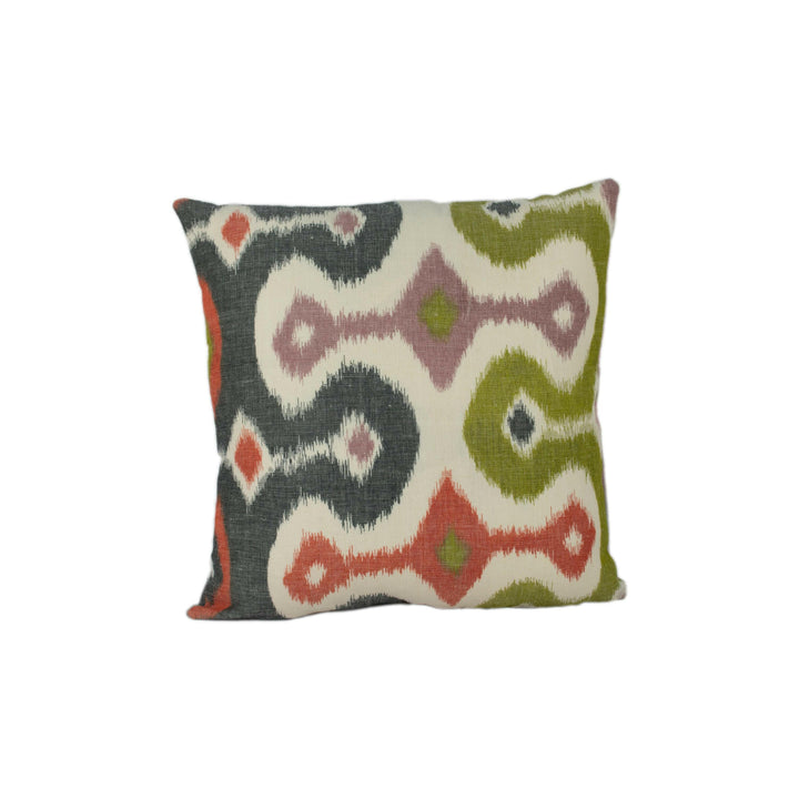 Martyn Lawrence Bullard x Schumacher - Darya Ikat - Caravan - Authentic Ikat Designer Cushion Cover - Handmade Throw Pillow - Luxury Home.