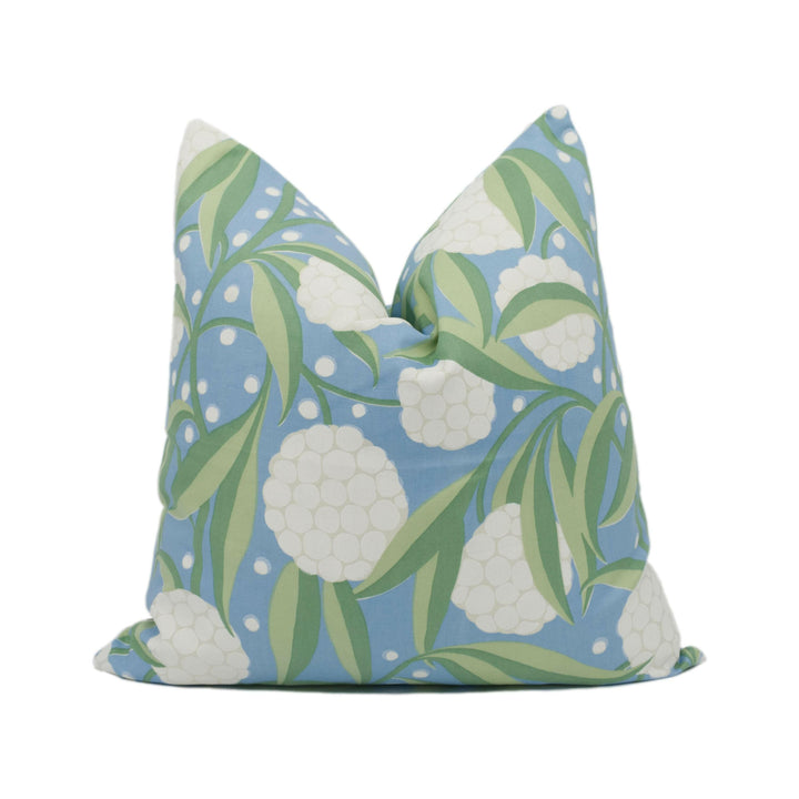 Schumacher - Rubus - Delft - Large Scale Painterly Floral Cushion Cover - Handmade Throw Pillow - Designer Home Décor.