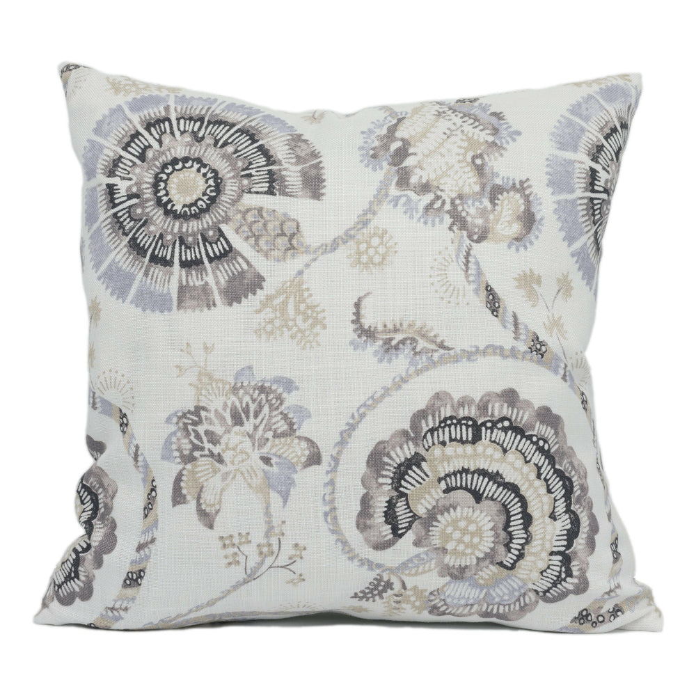 Jane Churchill - Jaipur Tree - Charcoal / Neutral - Modern Tree of Life Cushion Cover - Handmade Throw Pillow - Designer Home Décor.