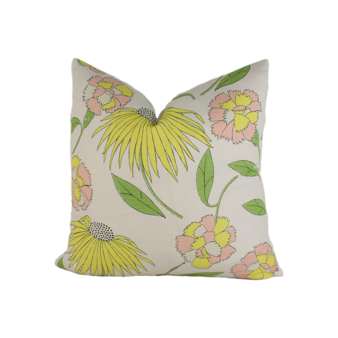 Schumacher - Bouquet Toss - Pink Lemonade - Retro Floral Vintage Celerie Kemble Cushion Cover - Handmade Throw Pilow Designer Home Decor.
