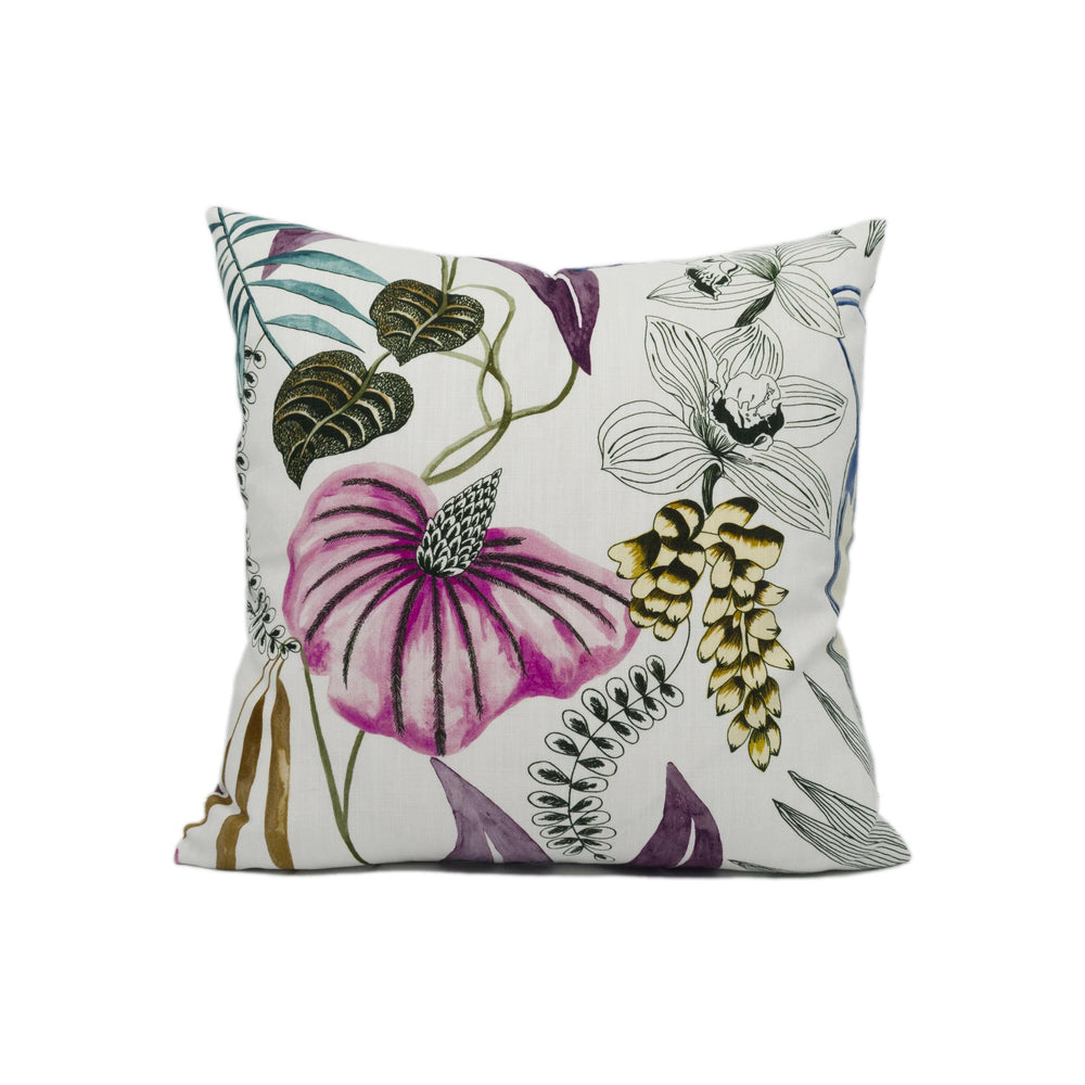 Harlequin - Habanera - Cerise / Honey / Marine - Ibiza Inspired Tropical Floral Cushion Cover - Handmade Throw Pillow - Designer Home Décor.