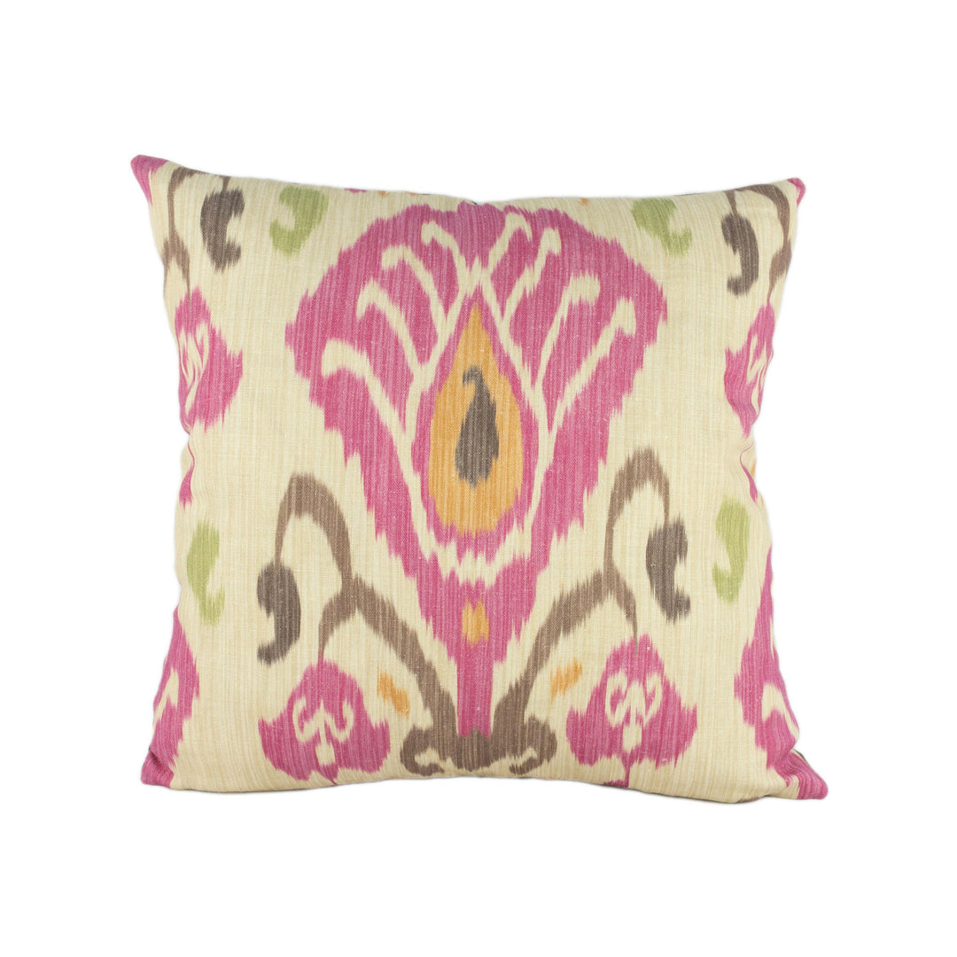 Zoffany - Annapurna - Plum / Olive - Relaxed Semi-Abstract Ikat Inspired Cushion Cover - Handmade Throw Pillow Designer Home Decor.