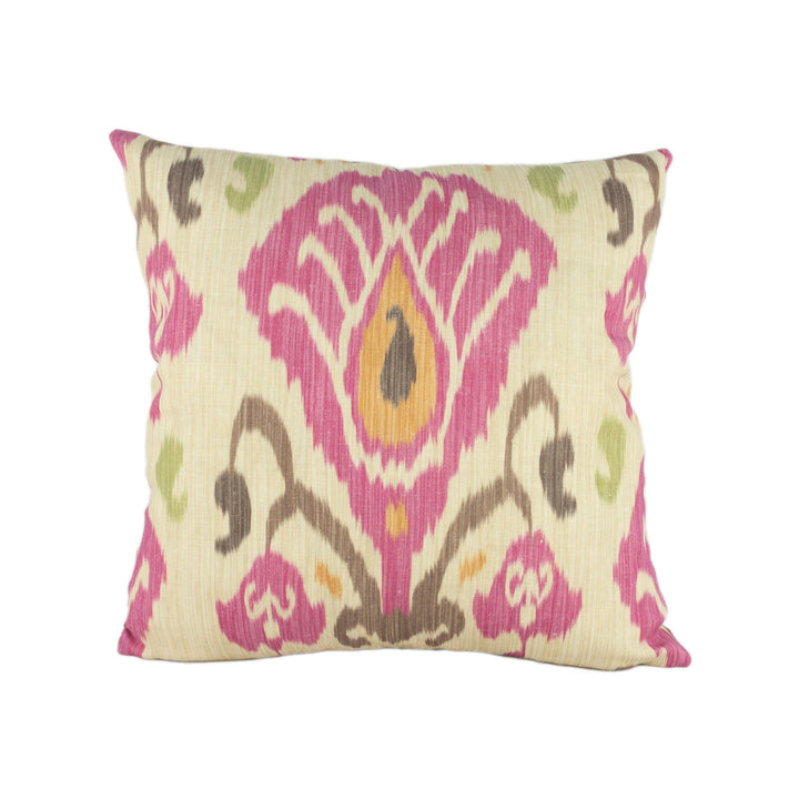Zoffany - Annapurna - Plum / Olive - Relaxed Semi-Abstract Ikat Inspired Cushion Cover - Handmade Throw Pillow Designer Home Decor.