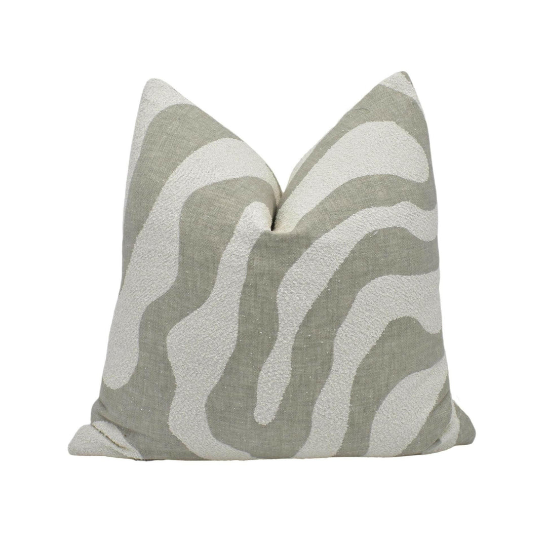 Prestigious Textiles - Sigrid - Frost - Groovy Designer Cushion Cover - Scandi Throw Pillow - Custom Pillow Cover - Abstract Wavy Cushion.
