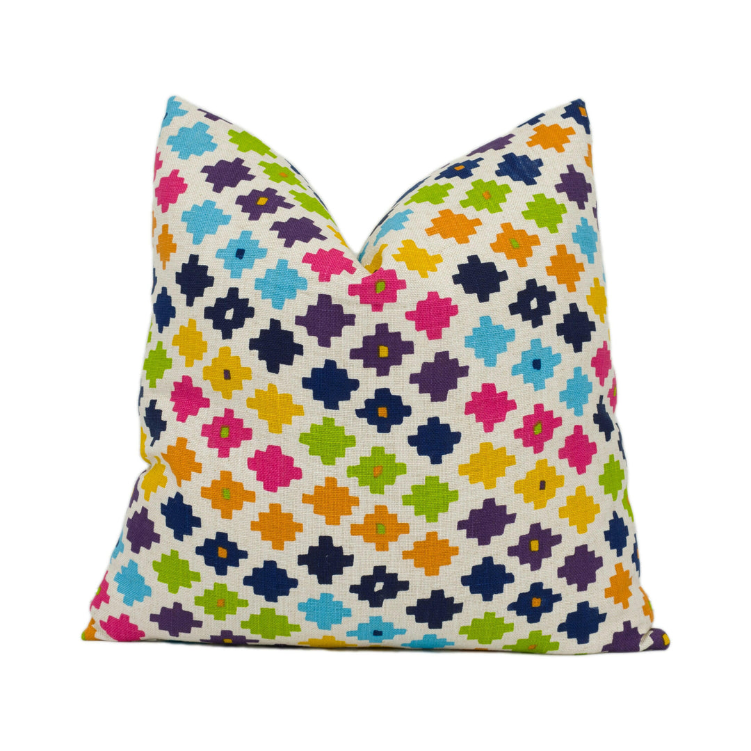 Andrew Martin - Serengeti - Multi - Bright Fun Geometric Cushion Cover Handmade Throw Pillow Designer Home Décor.