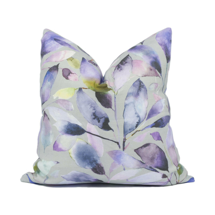 Voyage - Brympton - Heather Duck Egg - Wonderful Leaf Design Cushion Cover Handmade Throw Pillow Designer Home Décor.