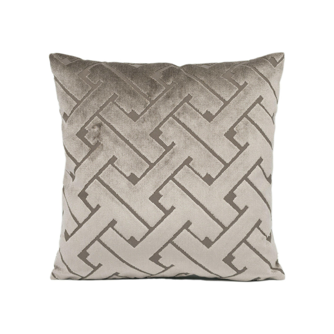 Edinburgh Weavers - Tetra Velvet - Steel - Handmade Cushion Cover Stunning Throw Pillow Designer Home Décor.