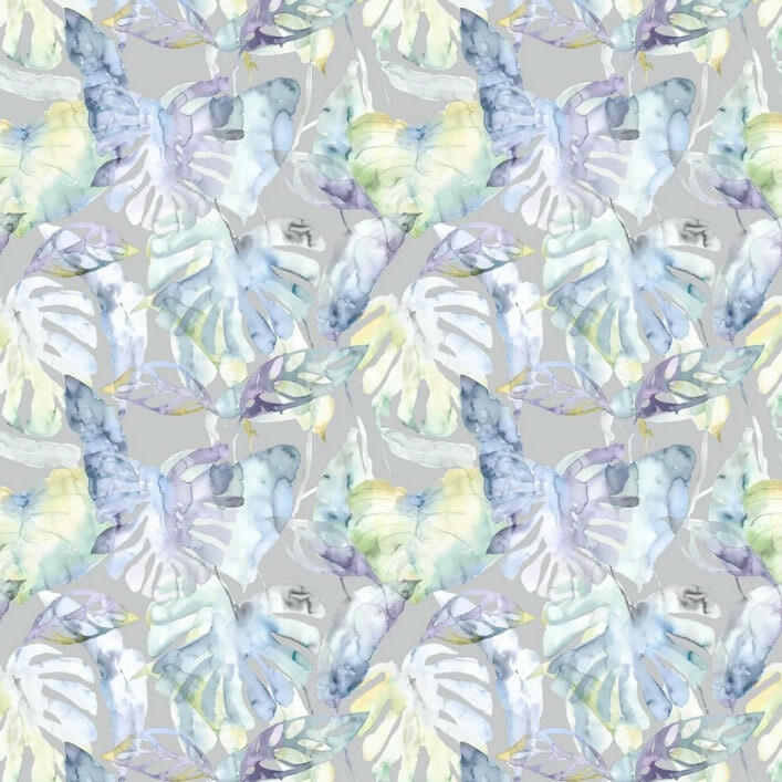 Voyage - Salvador - Violet - Watercolour Botanical Monstera Leaf Cushion Cover - Handmade Throw Pillow Designer Home Decor.