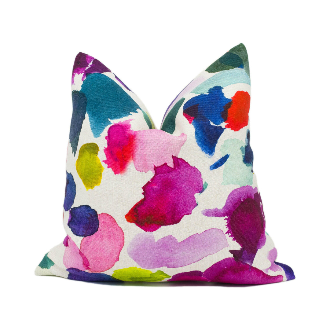 Bluebellgray - Abstract - Multicolour Bright Painterly Swatches Cushion Cover - Handmade Throw Pillow - Designer Home Décor.
