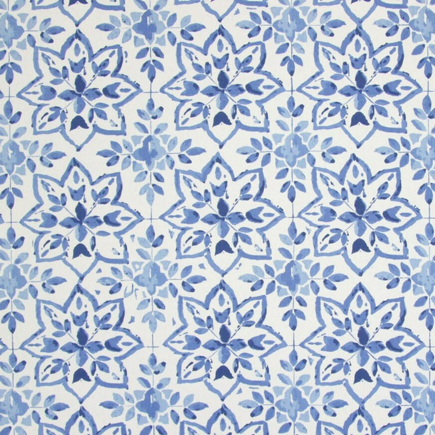 Prestigious - Avignon - Porcelain - Wonderful Symmetrical Floral Cushion Cover Throw Pillow Designer Home Decor.