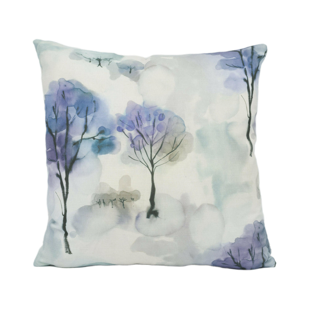 Voyage - Pomona - Midnight - Elegant Watercolour Tree Cushion Cover - Handmade Throw Pillow Designer Home Decor.