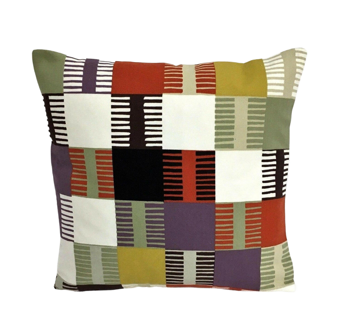 Scion - Navajo - Spice / Multi -  Funky Ethnic Rug Inspired Cushion Cover - Handmade Throw Pillow - Designer Home Decor.