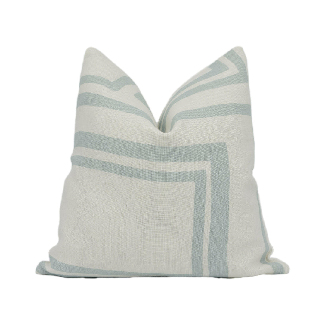 Schumacher - Large Open Boxes - Mineral - Retro Mid Century Cushion Cover Handmade Throw Pillow Designer Home Décor.